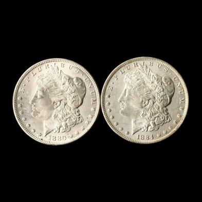 two-bu-morgan-silver-dollars