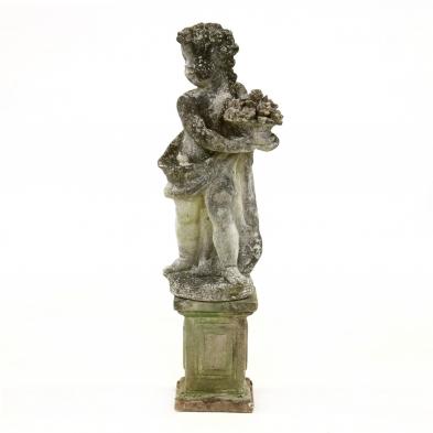 vintage-cast-stone-garden-statue-on-plinth
