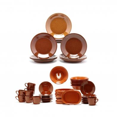 jugtown-pottery-table-ware-dishes-47-piecees