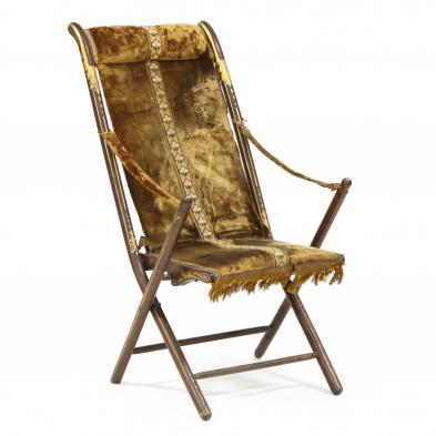 signed-french-gilt-decorated-campaign-arm-chair