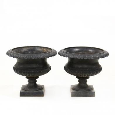 pair-of-classical-style-cast-iron-garden-urns
