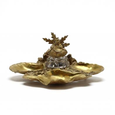 french-gilt-bronze-shell-form-inkstand