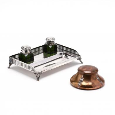 heintz-sterling-overlay-inkwell-and-a-silverplate-inkstand
