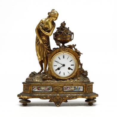 antique-french-gilt-bronze-figural-mantel-clock