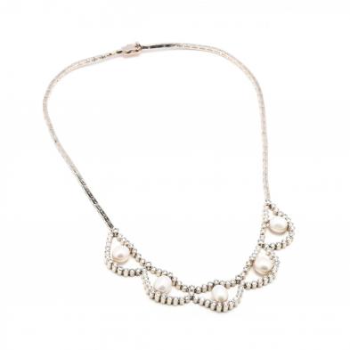 14kt-white-gold-diamond-and-pearl-necklace