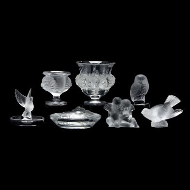 seven-pieces-of-lalique-crystal