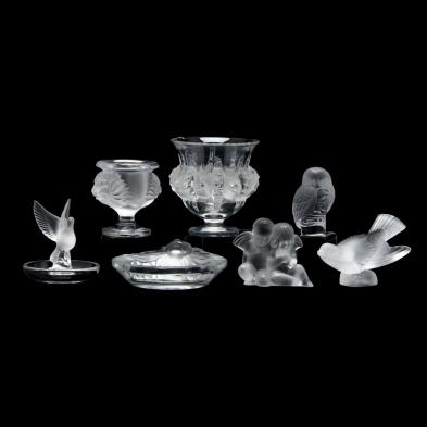 seven-pieces-of-lalique-crystal