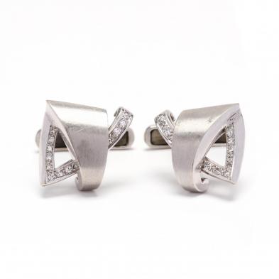 white-gold-and-diamond-cufflinks