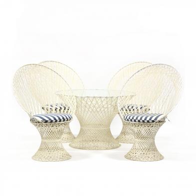 att-russell-woodard-vintage-fiberglass-table-and-chairs