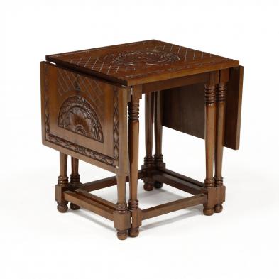 continental-carved-mahogany-drop-leaf-diminutive-side-table