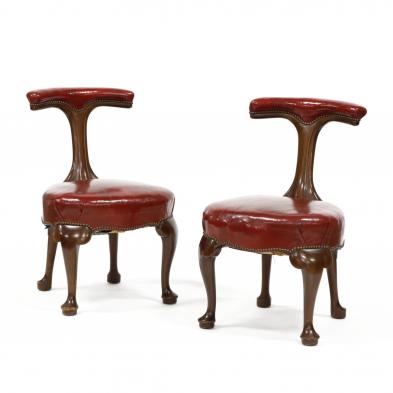 w-j-sloane-pair-of-queen-anne-style-leather-upholstered-cockfighting-chairs