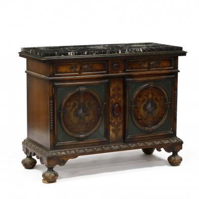 spanish-baroque-style-carved-and-painted-marble-top-cabinet