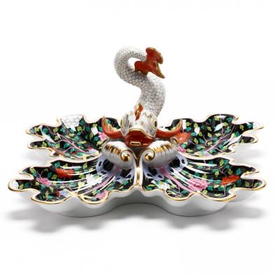 herend-porcelain-serving-dish-macao-pattern