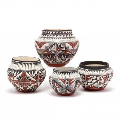 four-graduated-acoma-olla-pots-signed-g-g