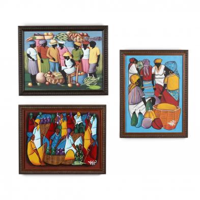 three-contemporary-haitian-school-paintings