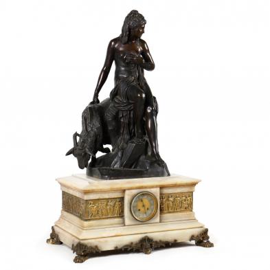 ron-liod-sauvage-french-19th-20th-century-large-figural-mantel-clock