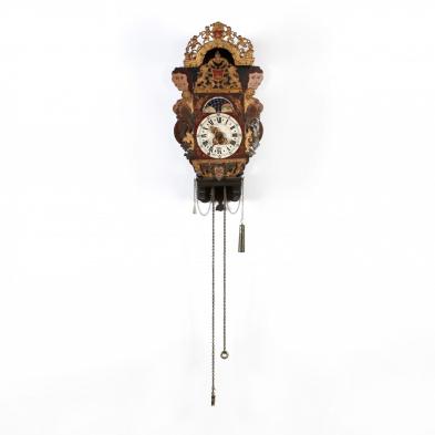 vintage-dutch-stoelklok-painted-wall-clock