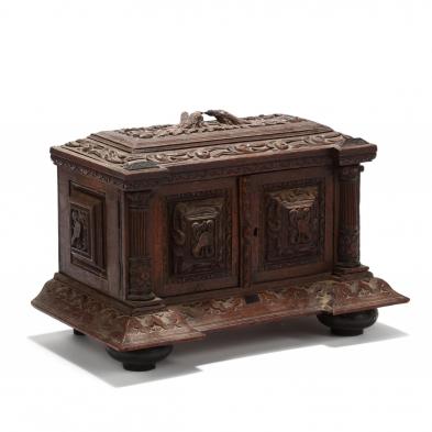 antique-jacobean-style-carved-oak-table-top-cabinet