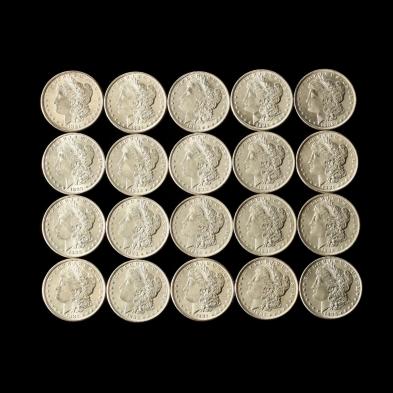 roll-of-twenty-uncirculated-morgan-silver-dollars