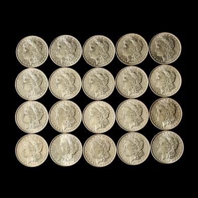 roll-of-twenty-uncirculated-19th-century-morgan-silver-dollars