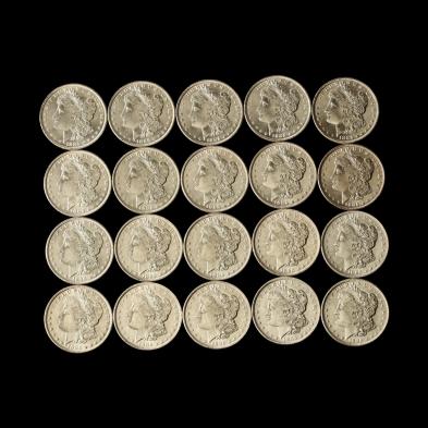 roll-of-twenty-uncirculated-morgan-silver-dollars