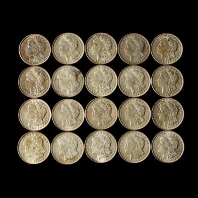 roll-of-mostly-1921-dated-morgan-silver-dollars