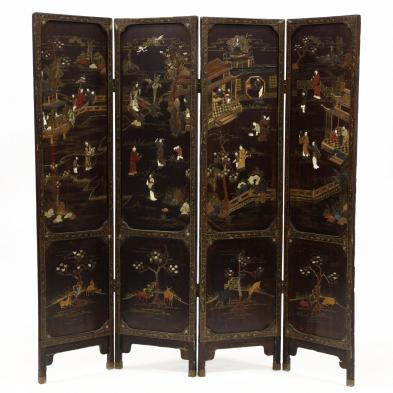 an-antique-chinese-lacquered-floor-screen-with-hardstone