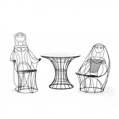 john-risley-american-1919-2002-table-and-two-figural-chairs