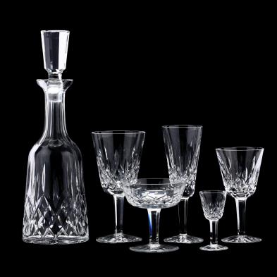 suite-of-waterford-lismore-crystal-stemware