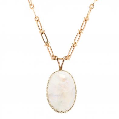 gold-and-moonstone-pendant-necklace