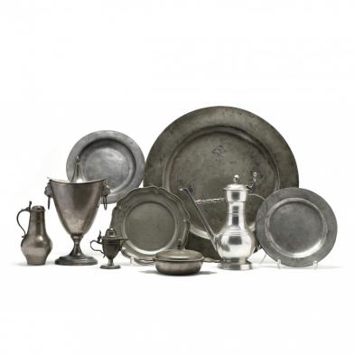 nine-pieces-of-antique-and-vintage-pewter