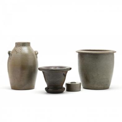 nc-pottery-stoneware-group-of-four