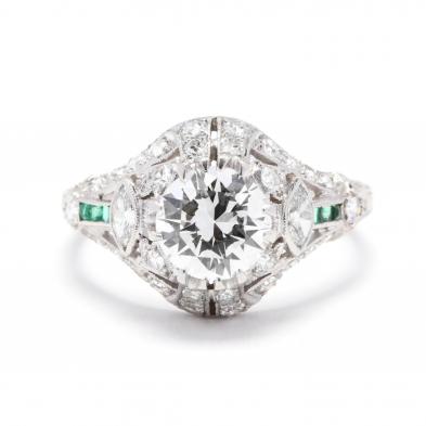 art-deco-platinum-diamond-and-emerald-ring