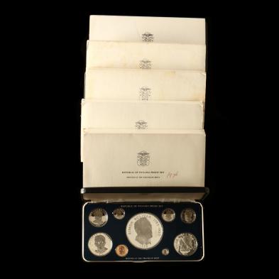 panama-five-nine-coin-silver-proof-sets-for-1976-1980