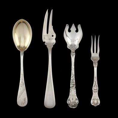 a-grouping-of-antique-sterling-silver-dessert-flatware