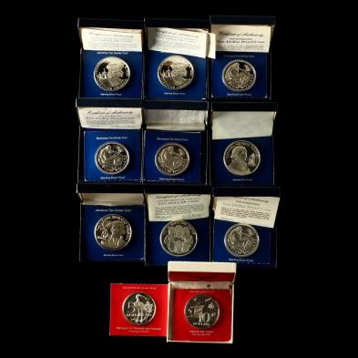 eleven-1970s-caribbean-silver-proof-coins