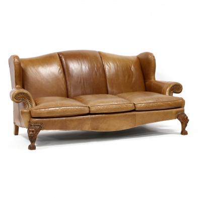 drexel-heritage-gentleman-s-home-leather-upholstered-sofa