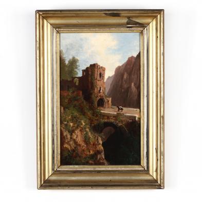 continental-school-orientalist-view-of-a-rider-on-a-bridge