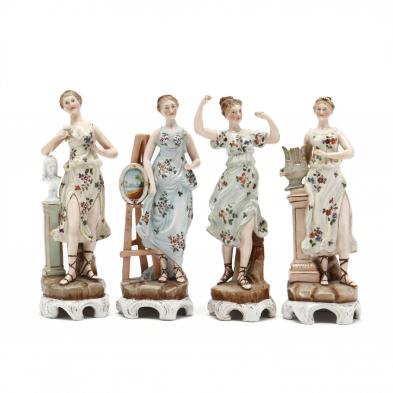 a-set-of-four-porcelain-figurines-representing-the-arts