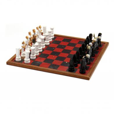 joan-mcfadden-nc-folk-art-medical-themed-chess-set