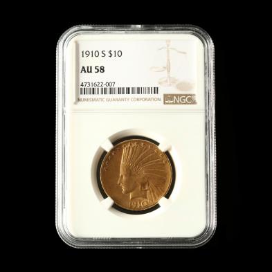 1910-s-10-indian-head-gold-eagle-ngc-au58