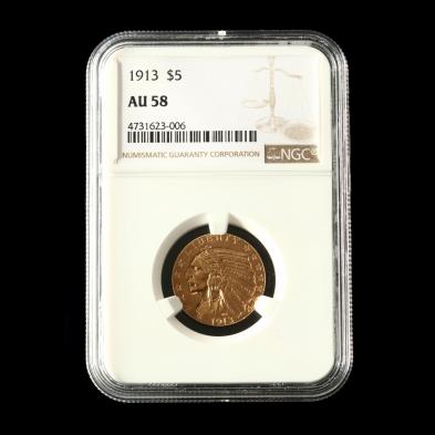 1913-5-gold-indian-head-half-eagle-ngc-au58