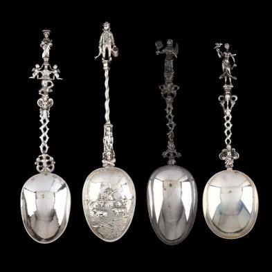 four-antique-dutch-2nd-standard-silver-spoons