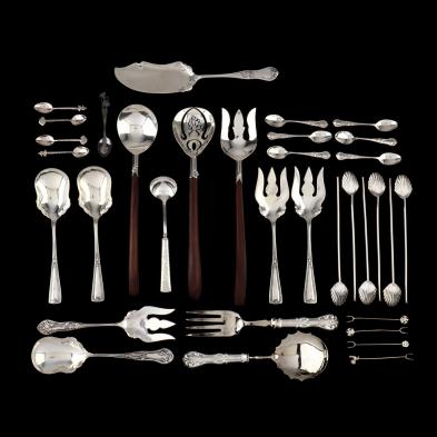 a-collection-of-sterling-silver-flatware