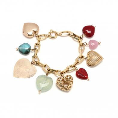 gold-heart-charm-bracelet