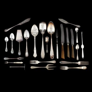 a-group-of-vintage-antique-continental-english-silverplate-flatware