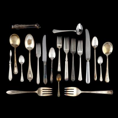 assorted-vintage-antique-silverplate-flatware