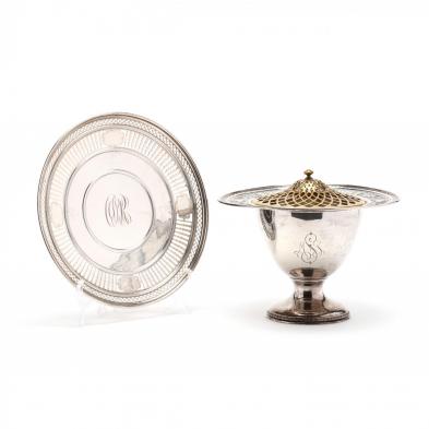 a-sterling-silver-flower-bowl-and-cake-plate