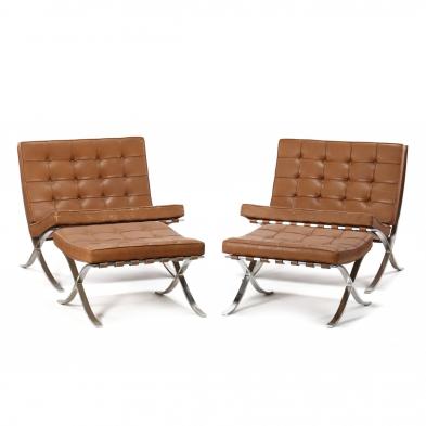 mies-van-der-rohe-and-reich-pair-of-barcelona-chairs-and-ottomans