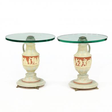 pair-of-vintage-continental-carved-and-painted-wood-and-glass-side-tables